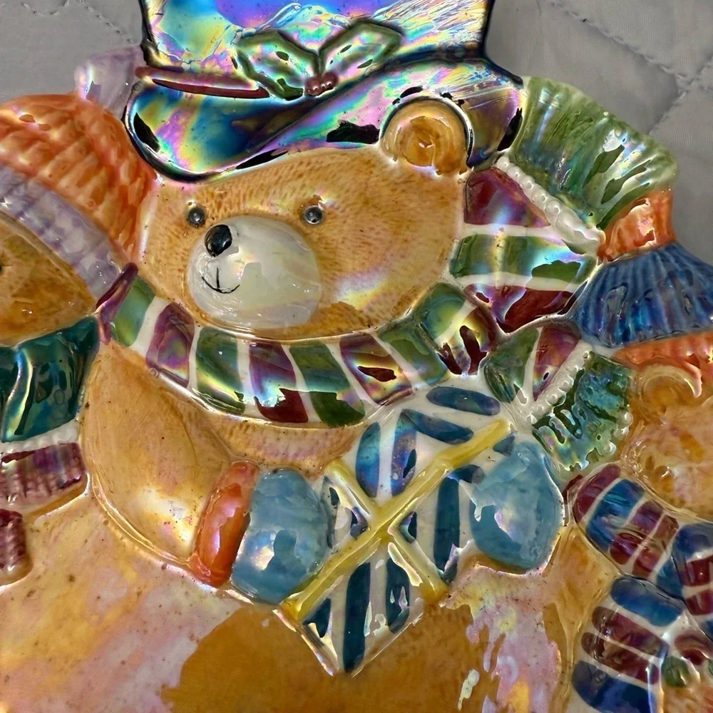 Three Bears Vintage Villeroy & Boch ViIridescent Christmas Serving Dish